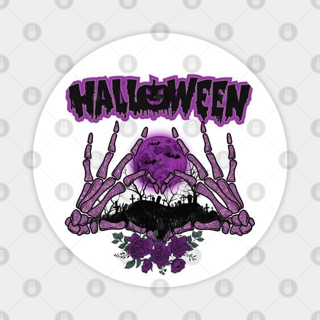 Halloween love Magnet by Myartstor 